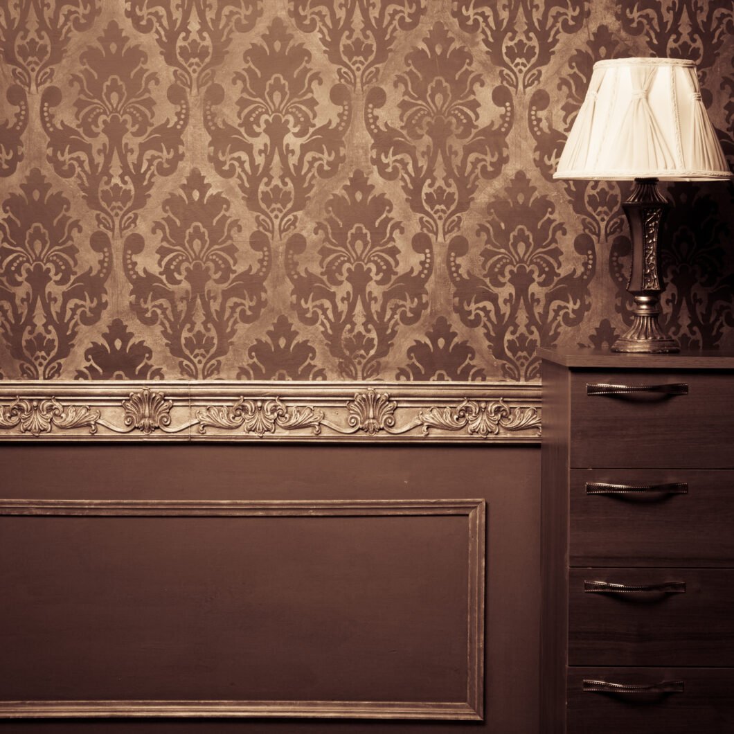 Vintage room interior toned image studio shooting